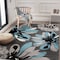 World Rug Gallery Modern Flowers Design Area Rug 6'6'' x 9' Blue 374BLUE6X9 - alternate 2